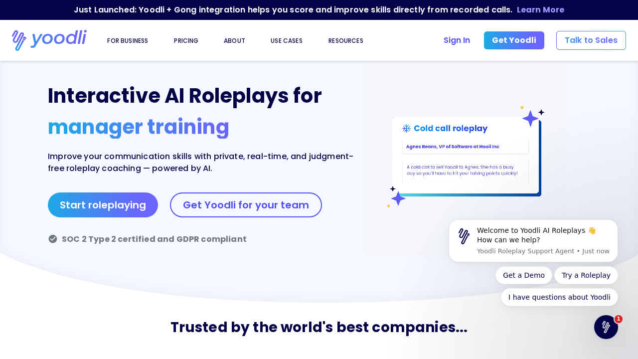 Yoodli AI screenshot