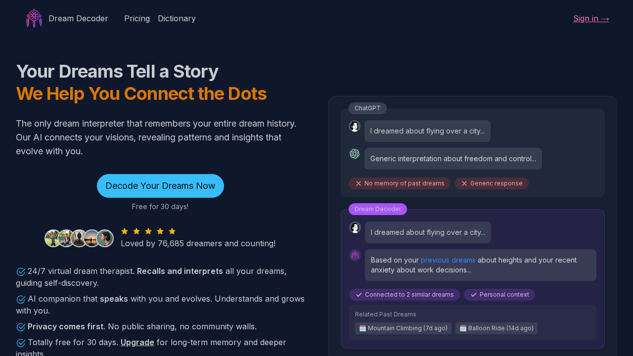 Dream Decoder screenshot