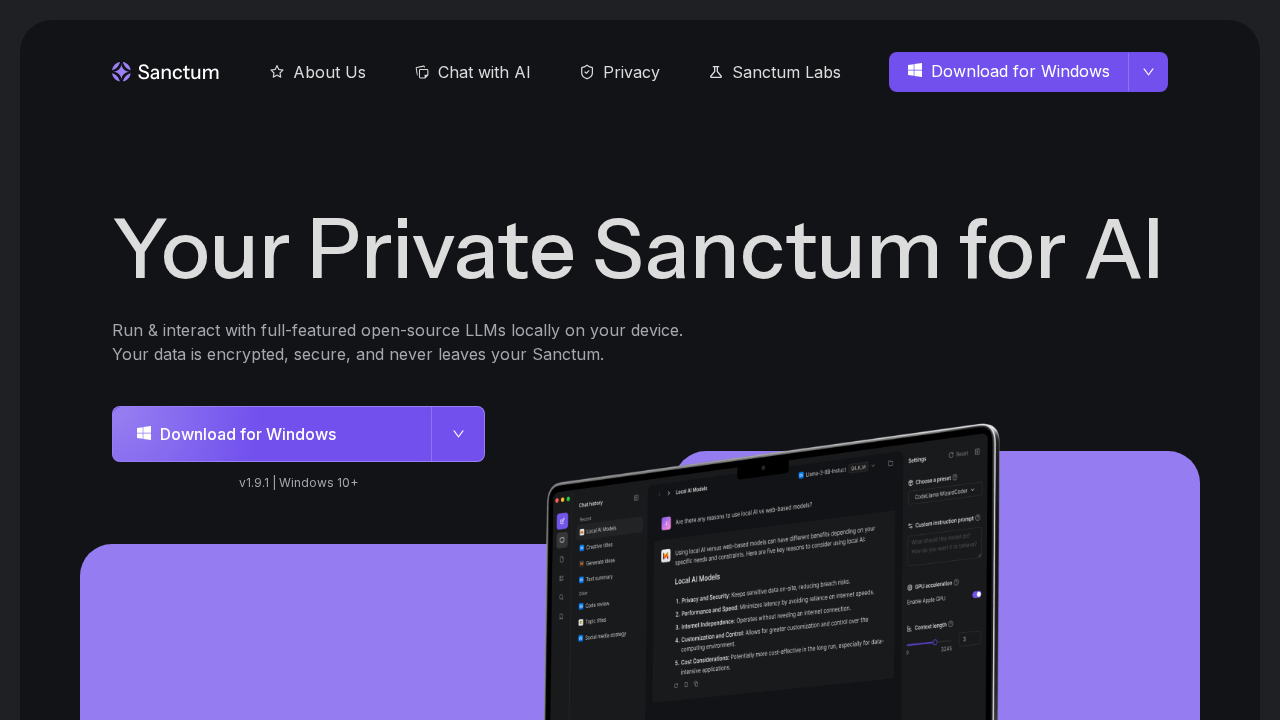 Sanctum AI screenshot