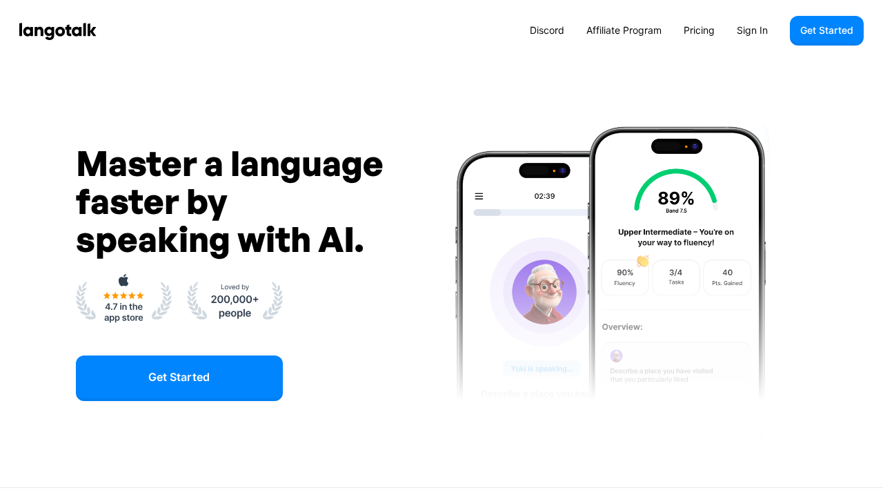 Langotalk screenshot