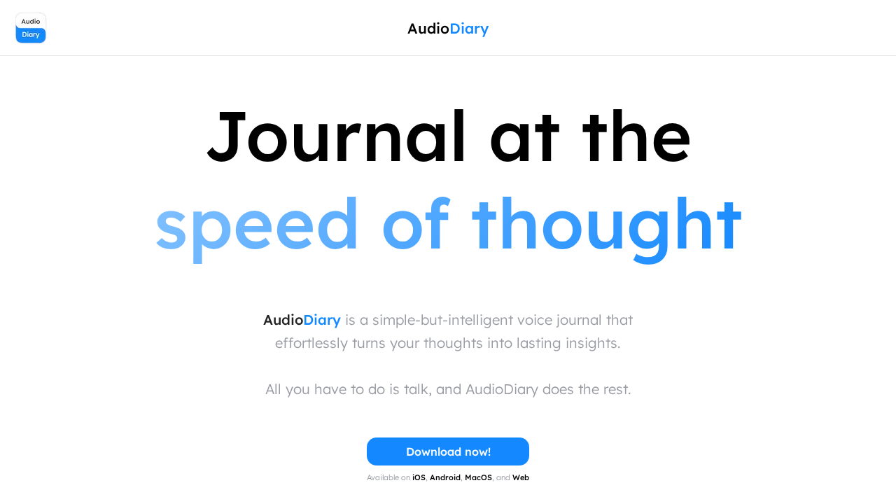 Audio Diary screenshot