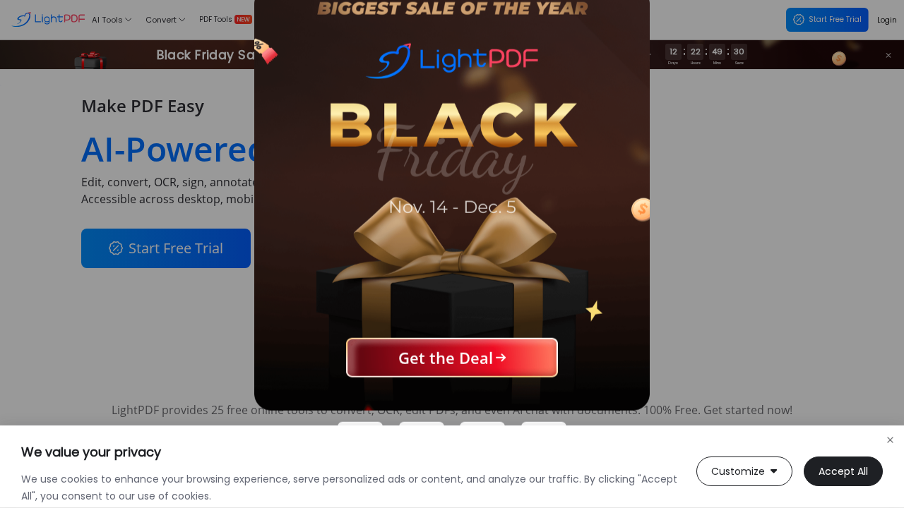 LightPDF AI screenshot