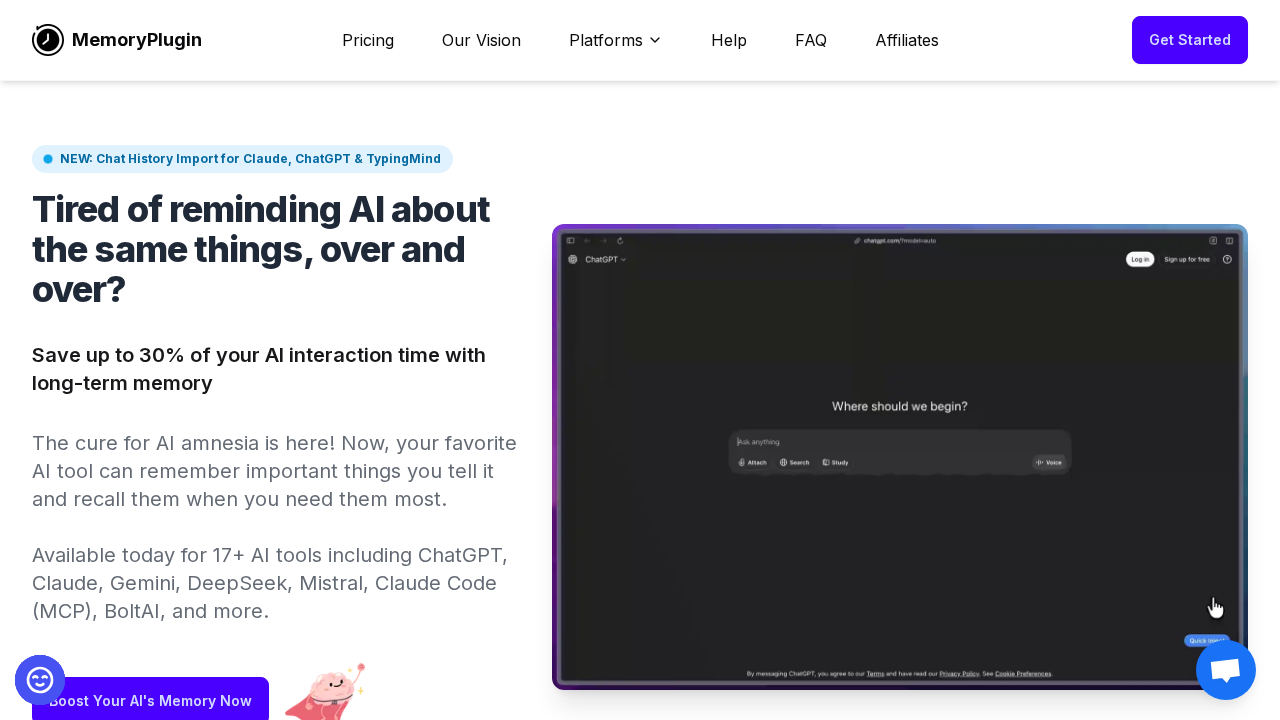 MemoryPlugin screenshot