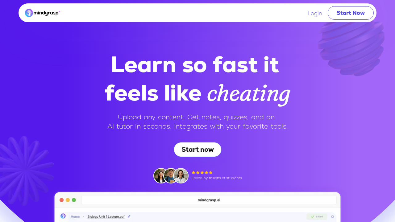 Mindgrasp AI screenshot