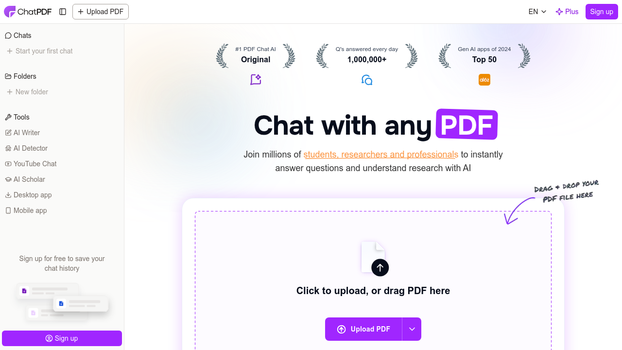 ChatPDF screenshot