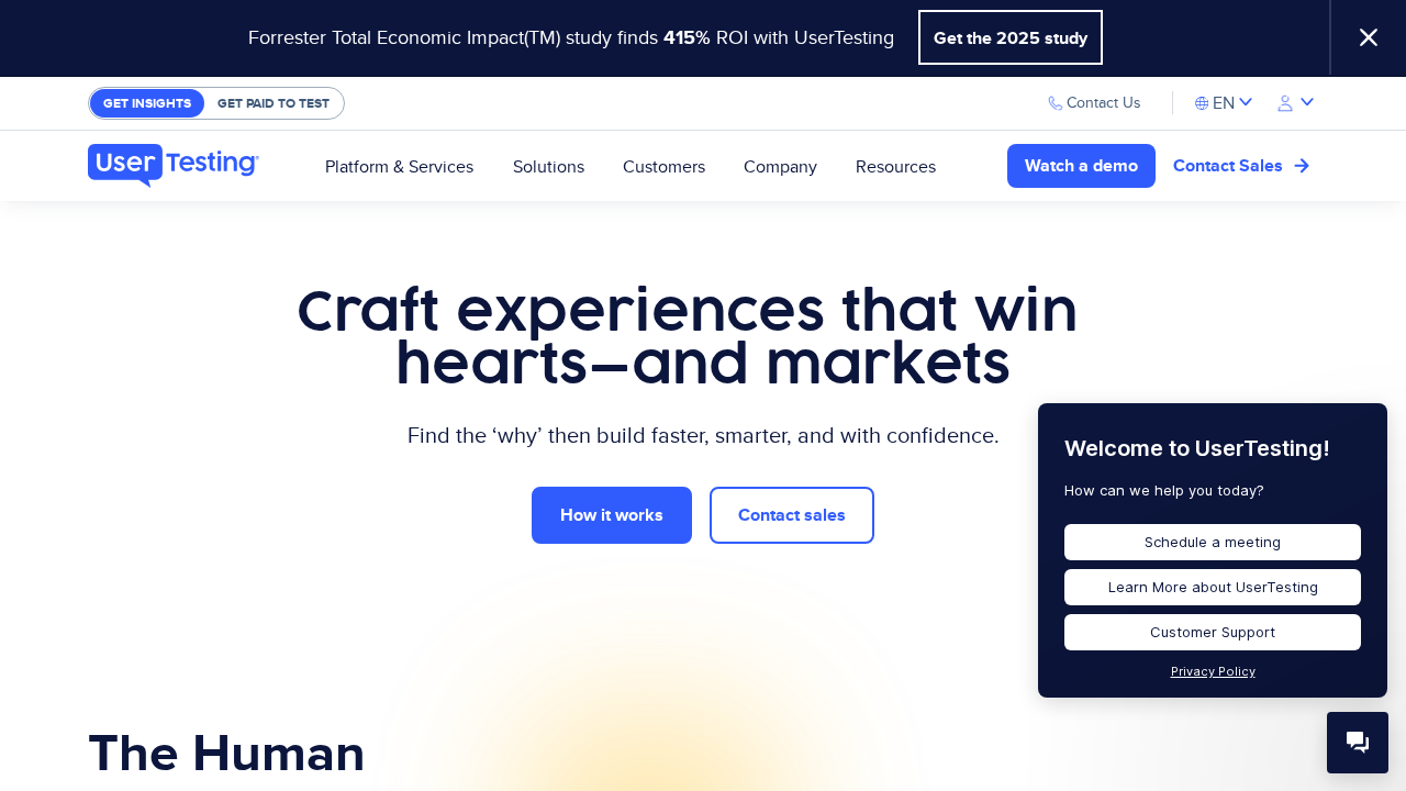 UserTesting AI screenshot
