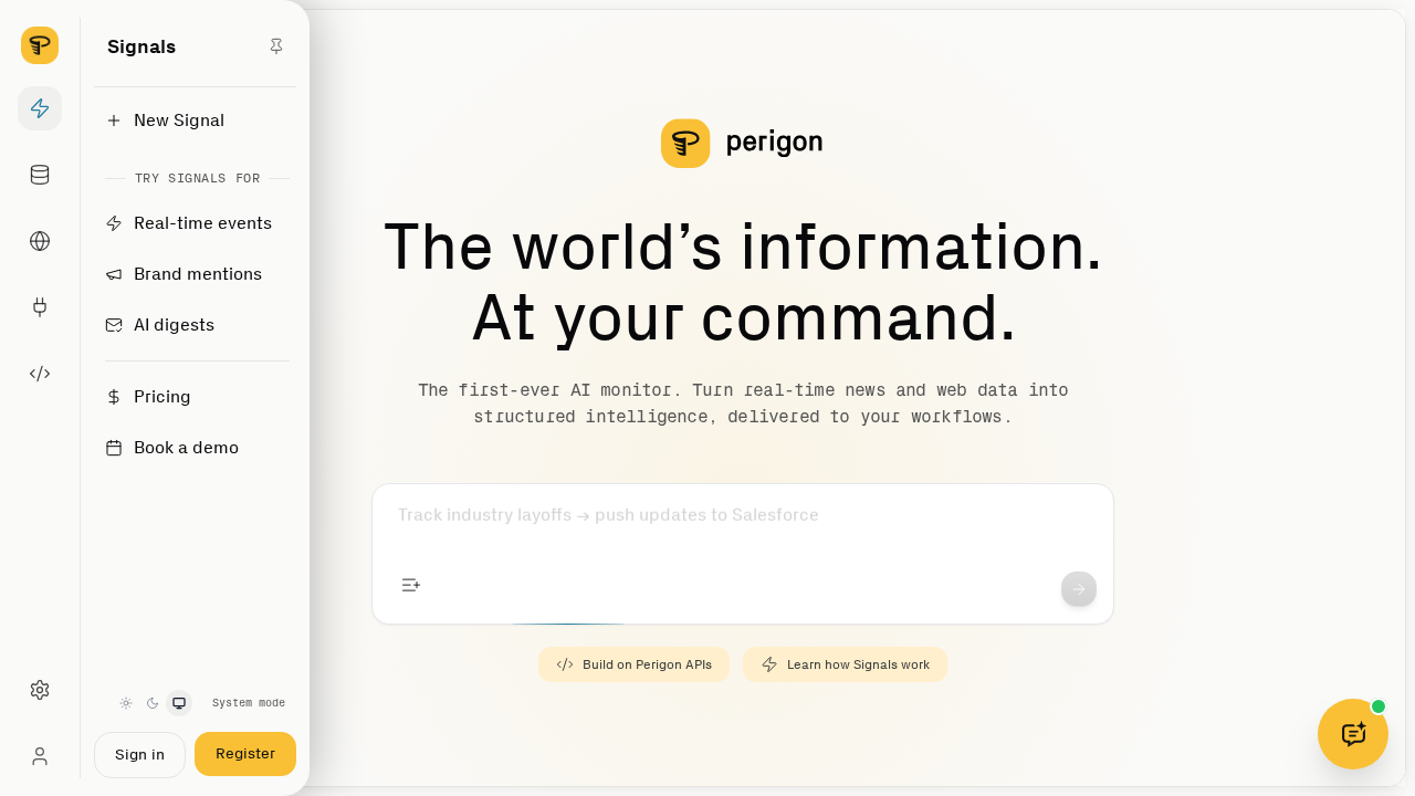 Perigon screenshot