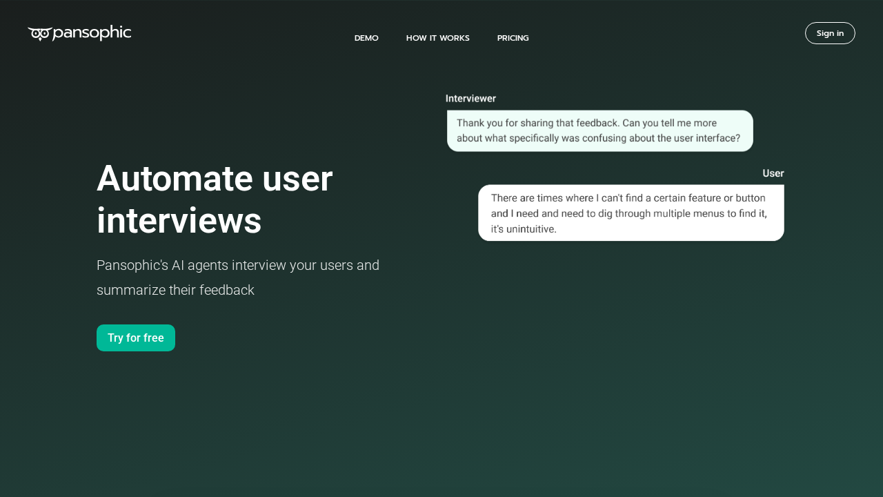 Pansophic screenshot