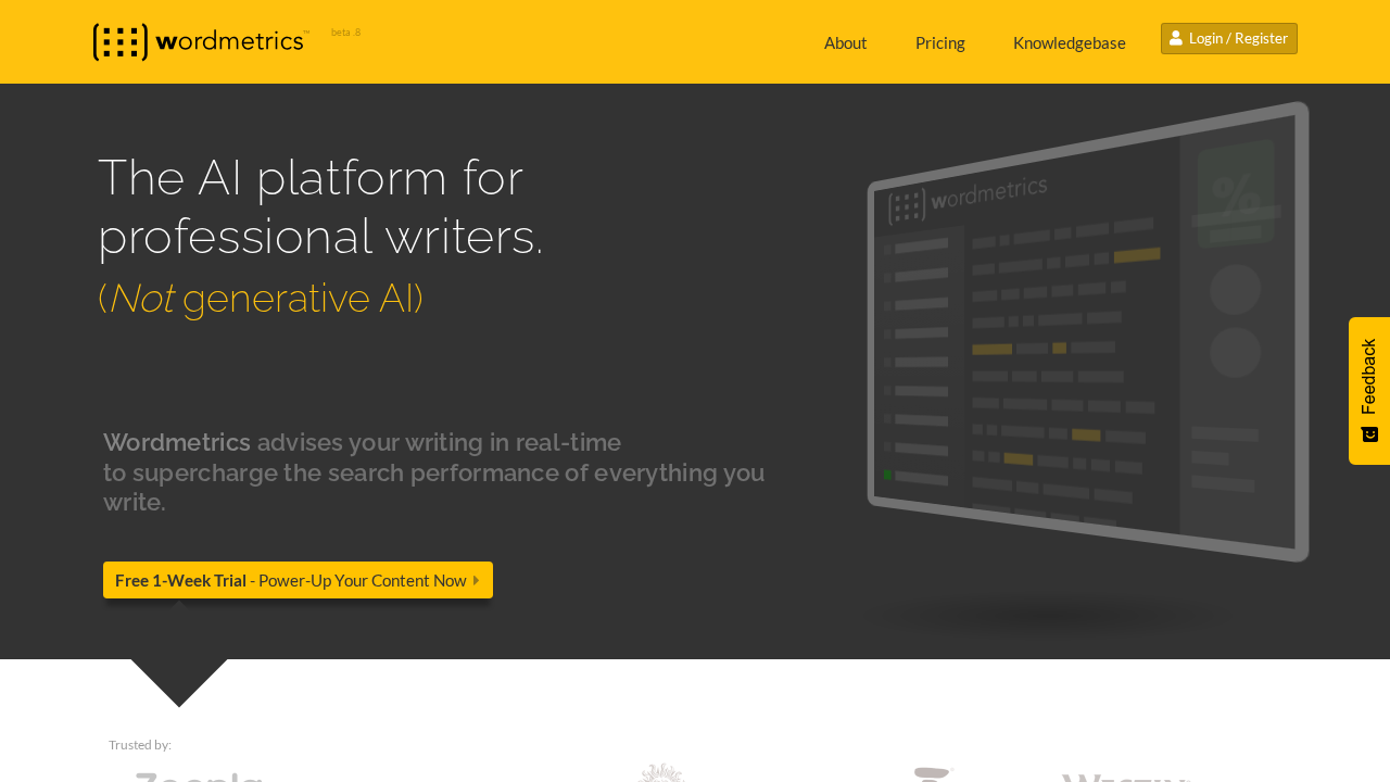 Wordmetrics screenshot