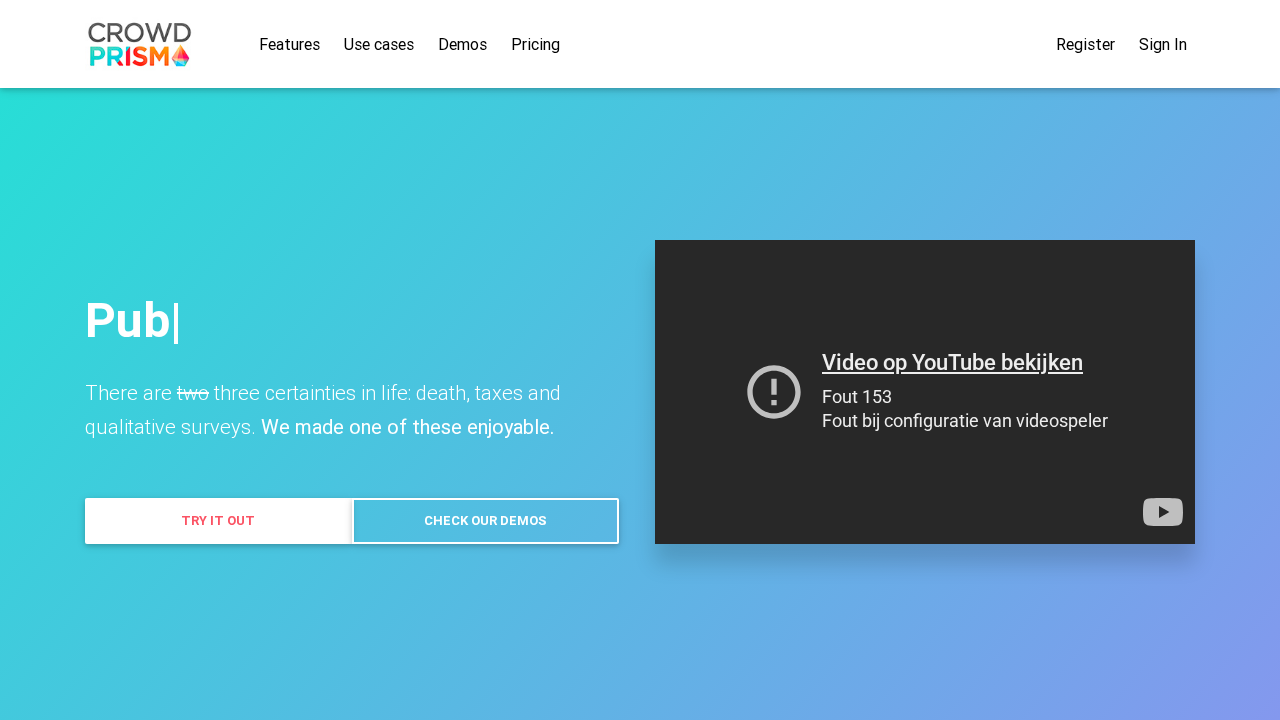 CrowdPrisma screenshot