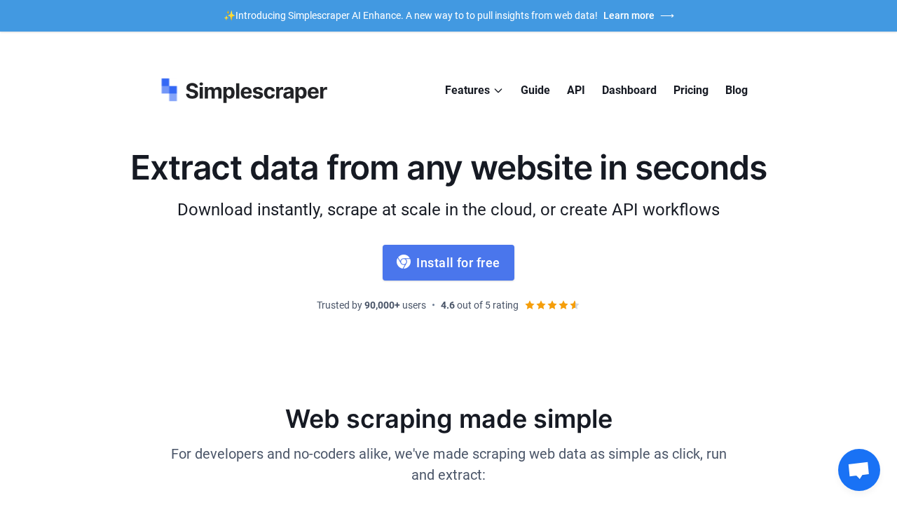 Simplescraper screenshot