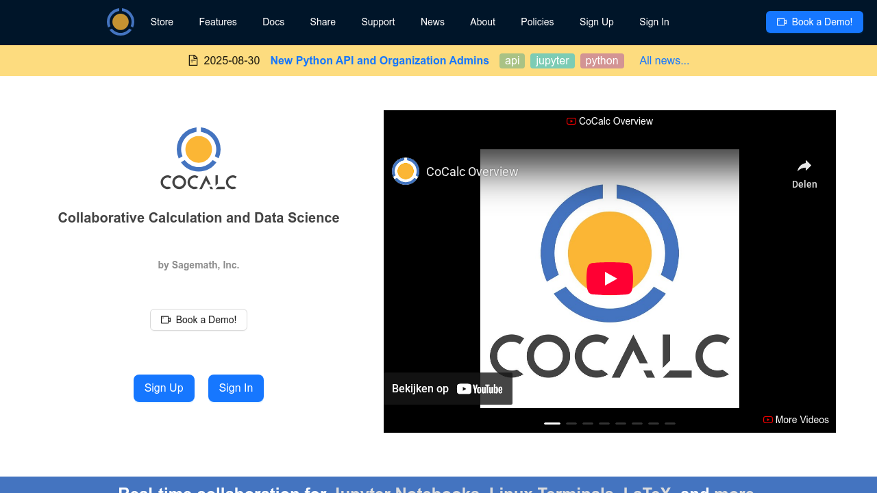 CoCalc screenshot