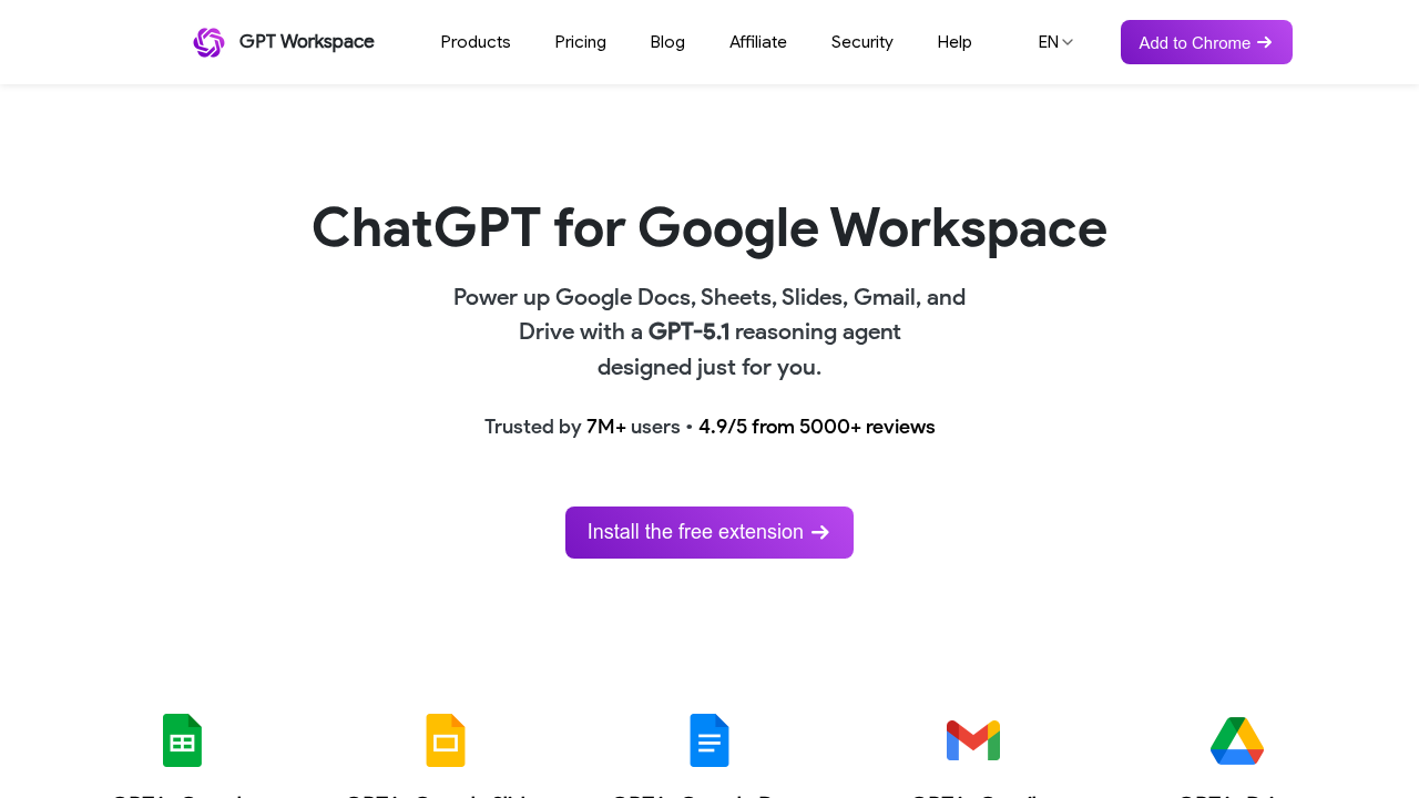 GPT Workspace screenshot