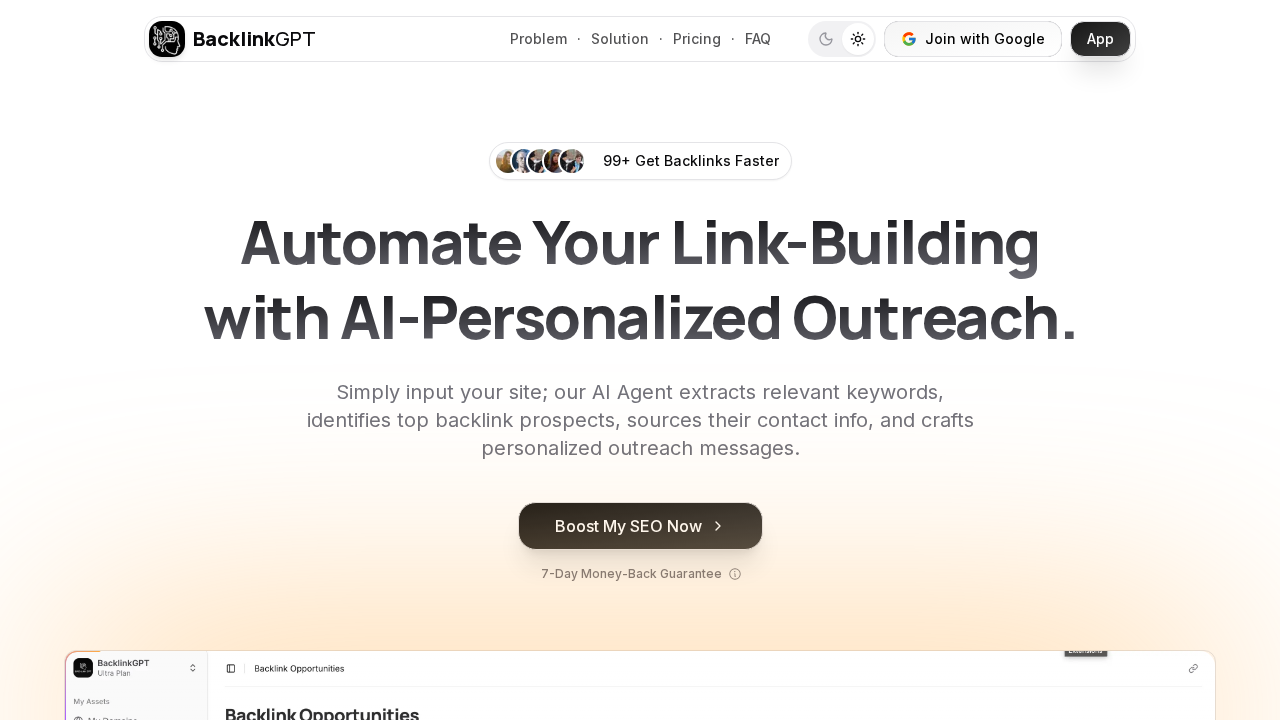 BacklinkGPT.com screenshot