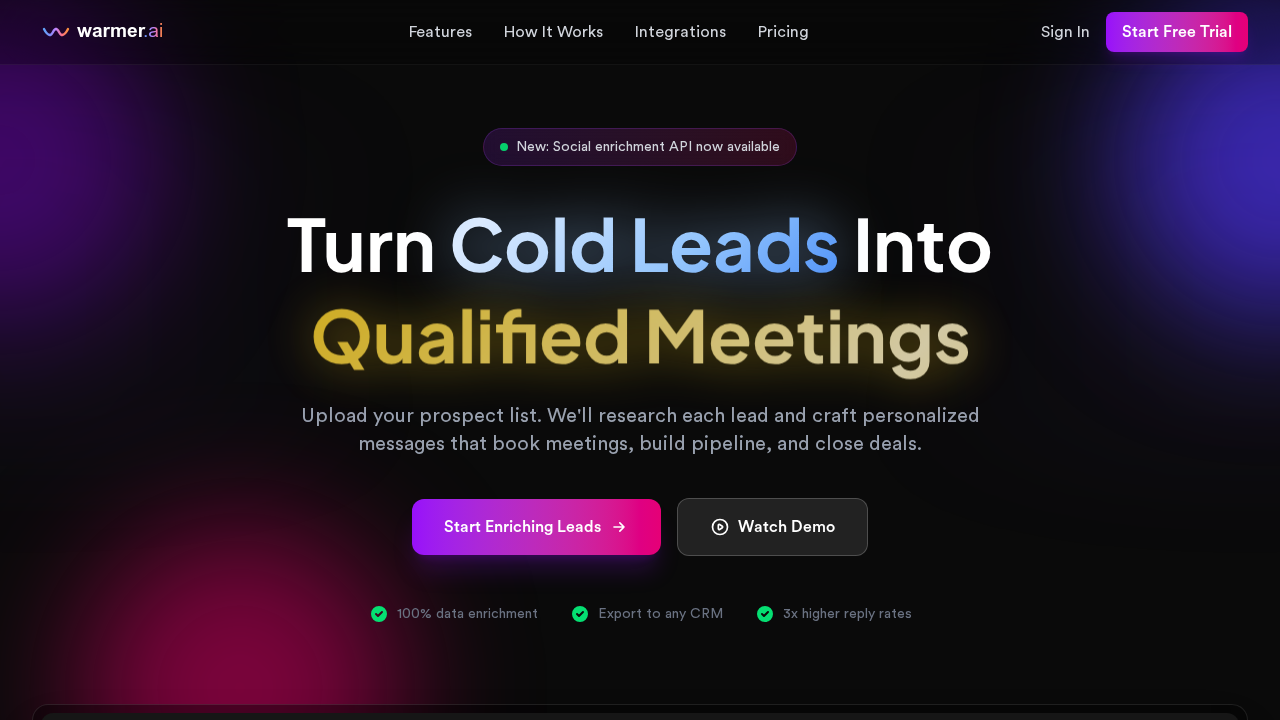 warmer.ai screenshot