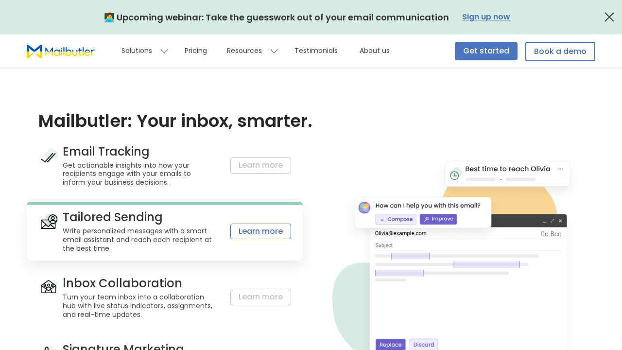 Mailbutler AI screenshot