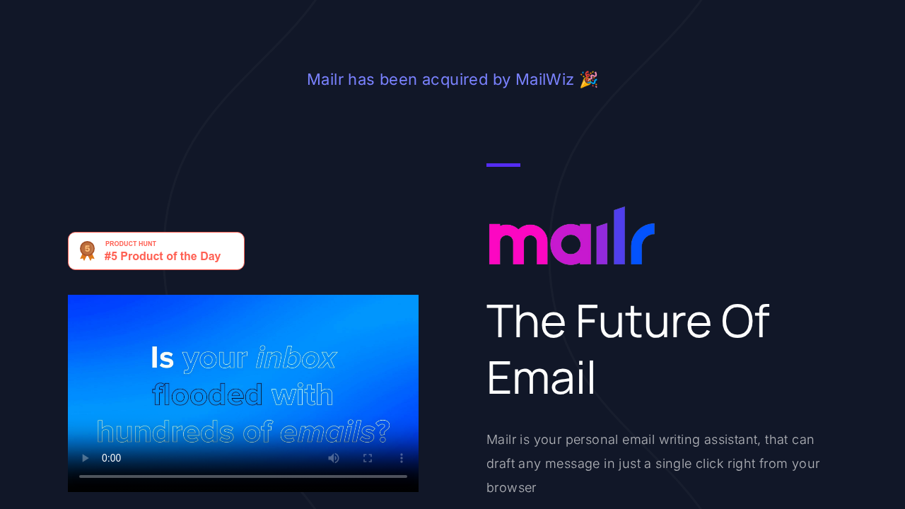 Mailr screenshot