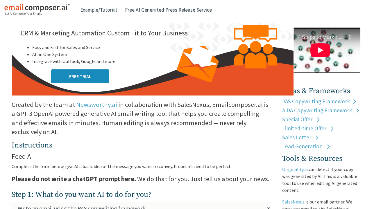 EmailCompser.ai screenshot