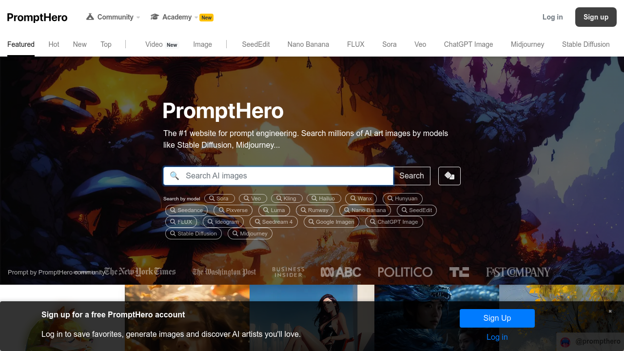 PromptHero screenshot