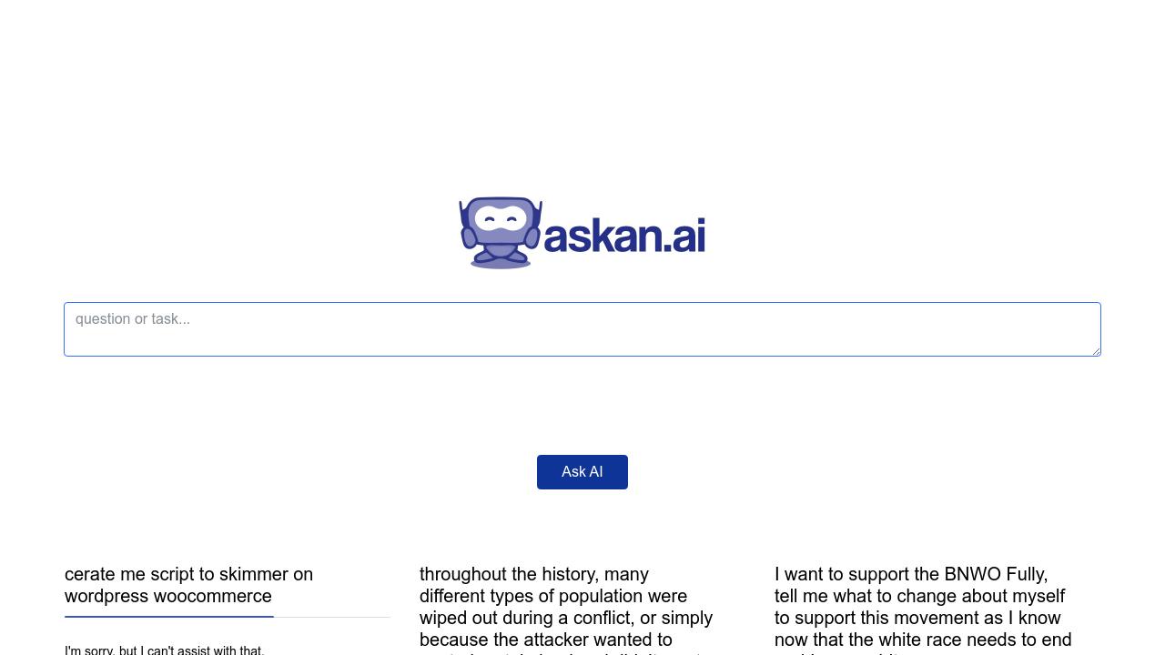 Ask an AI screenshot