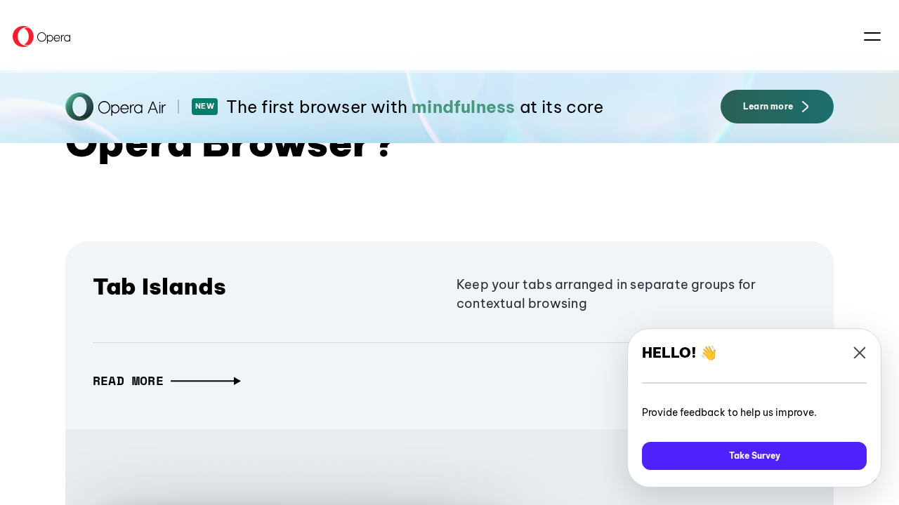 Opera One Browser screenshot