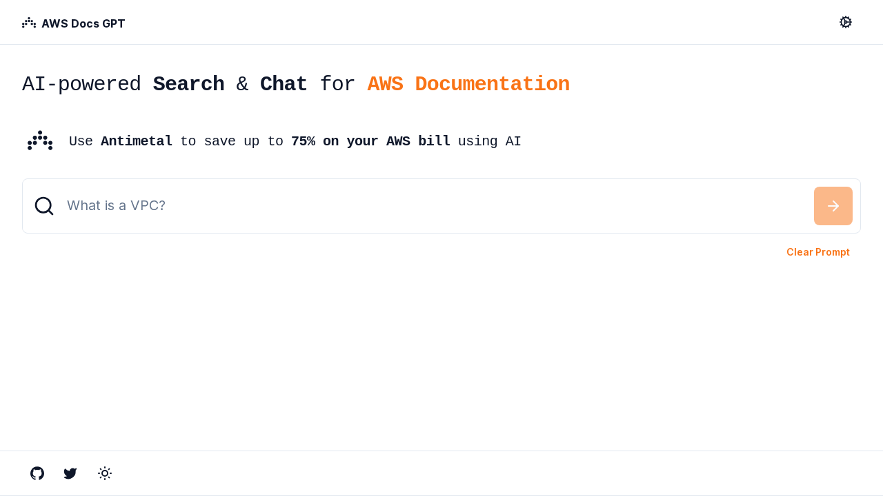 AWS Docs GPT screenshot