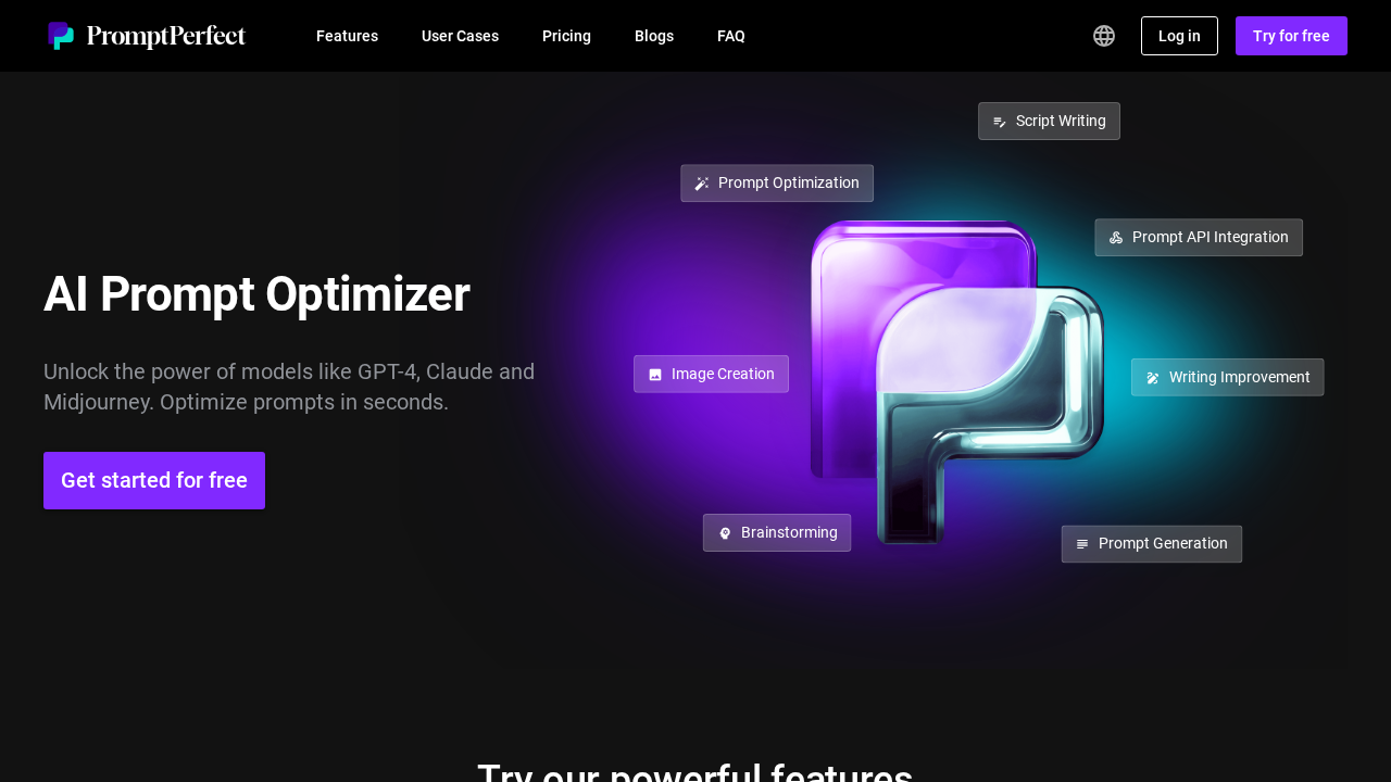 PromptPerfect screenshot