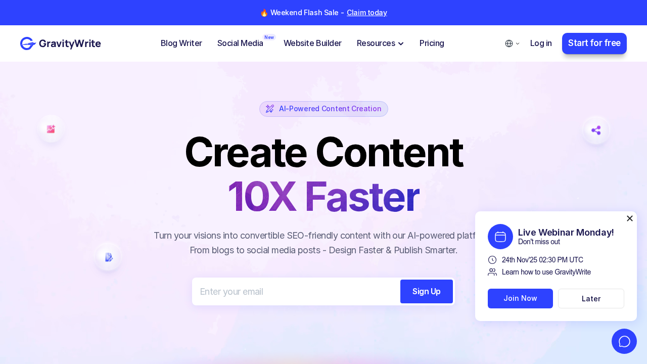 GravityWrite screenshot