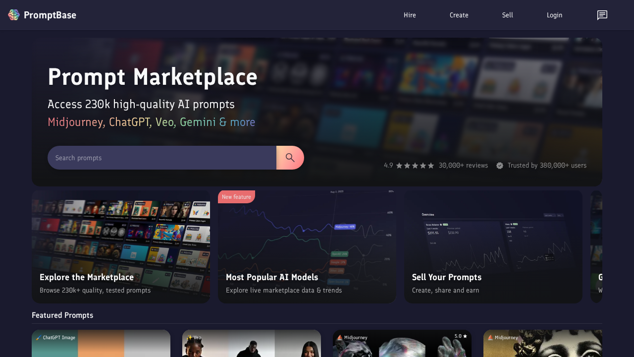 PromptBase screenshot