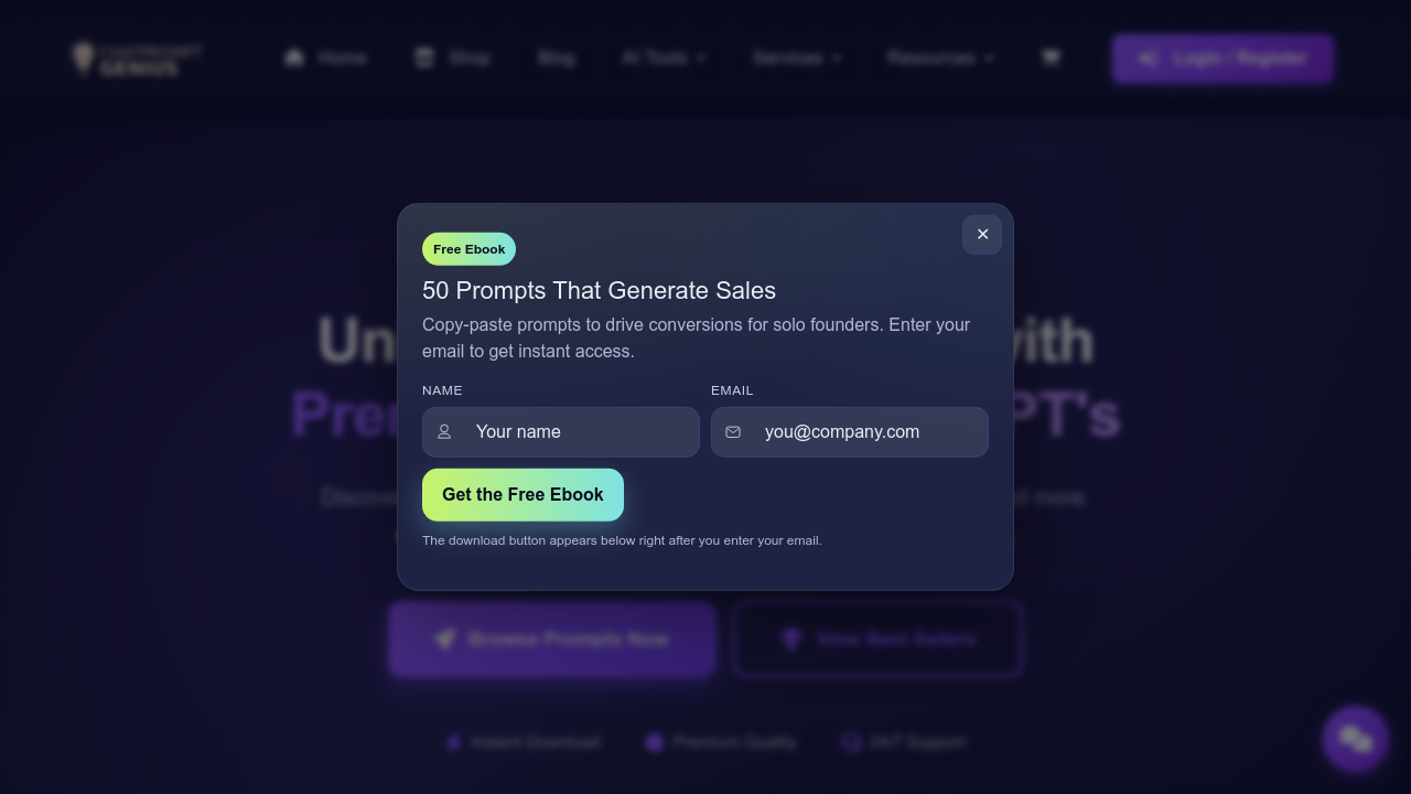 Chat Prompt Genius screenshot