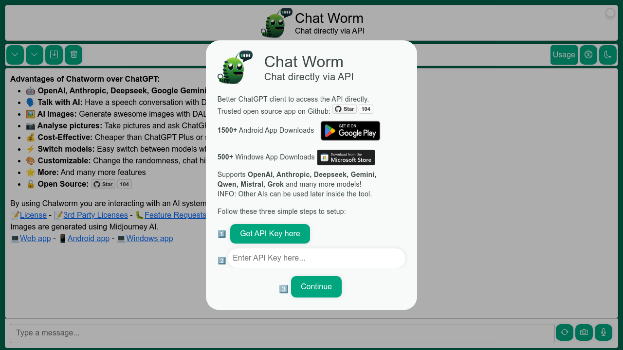 Chatworm screenshot