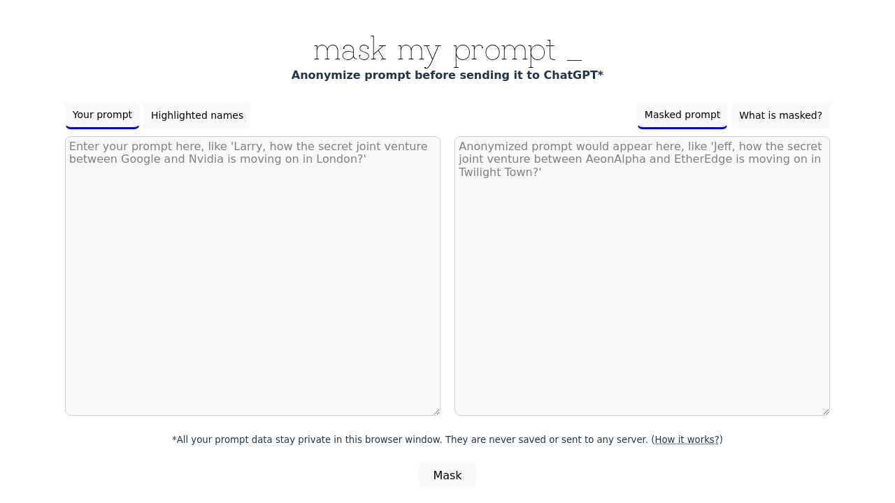 MaskmyPrompt screenshot