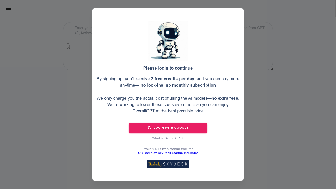 OverallGPT screenshot