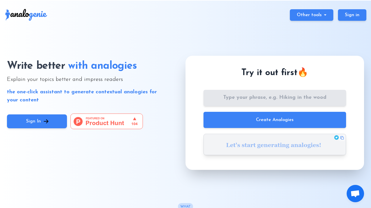 Analogenie screenshot