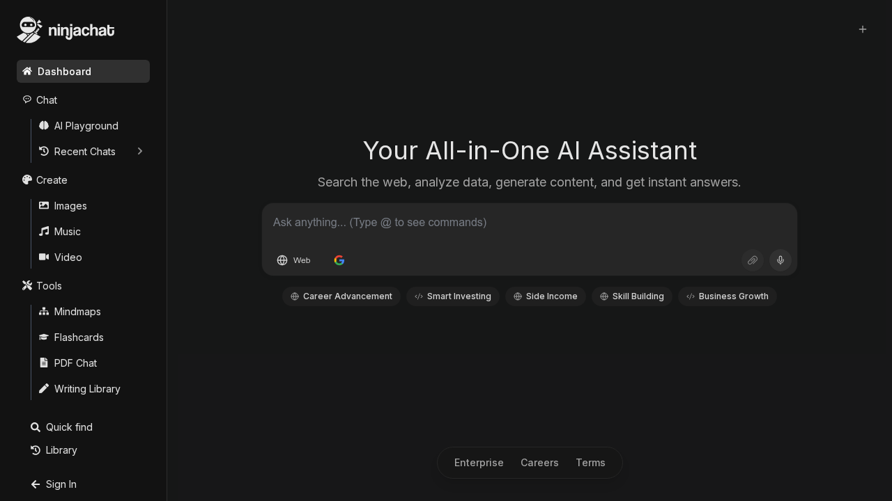Ninjachat AI screenshot