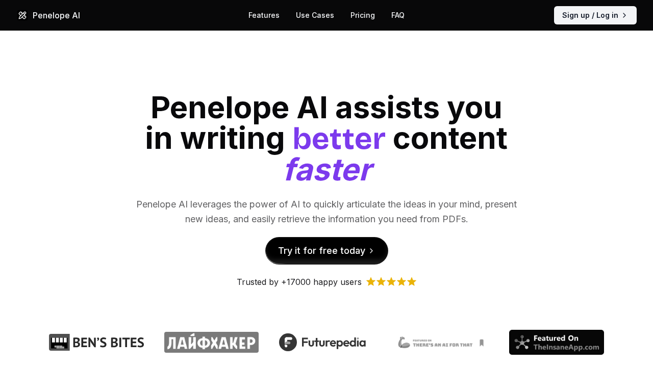 Penelope AI screenshot