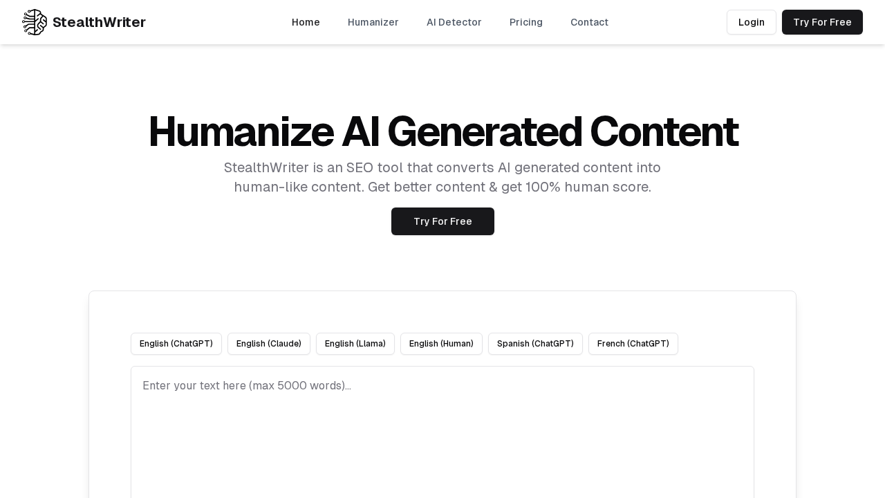 Stealthwriter screenshot