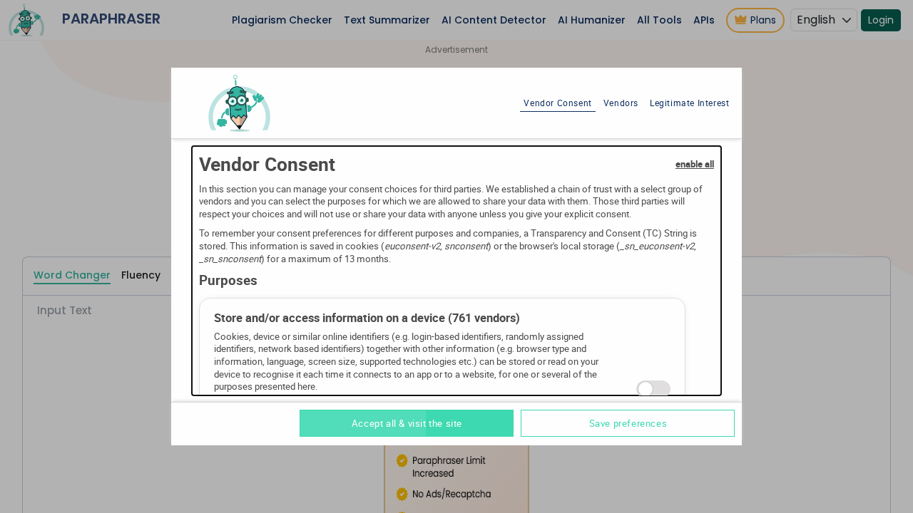 Paraphraser screenshot