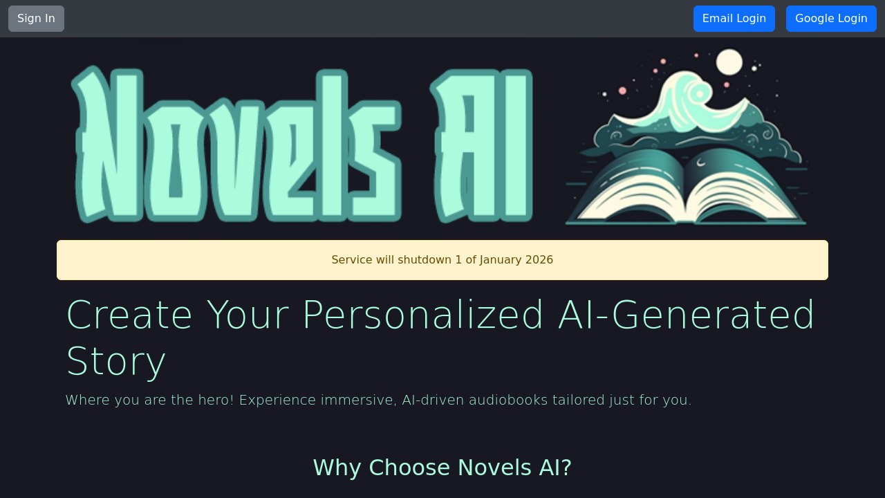 Novels AI screenshot