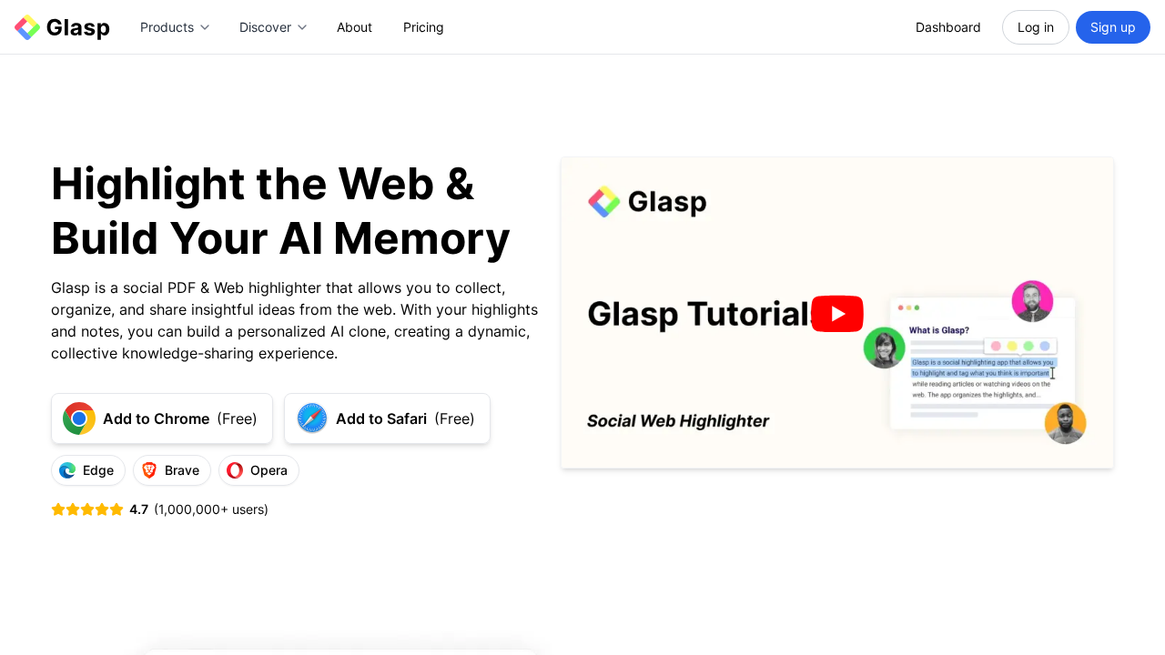 Glasp screenshot
