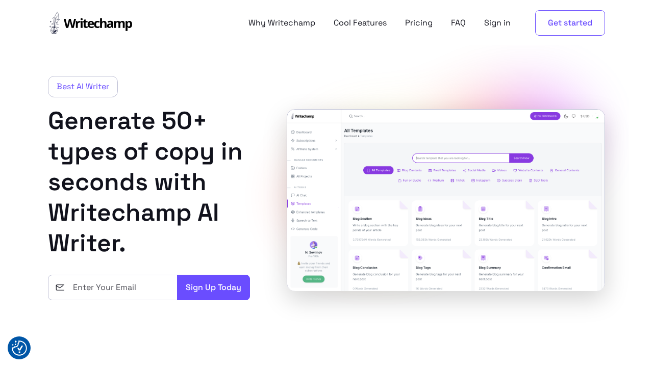Writechamp screenshot