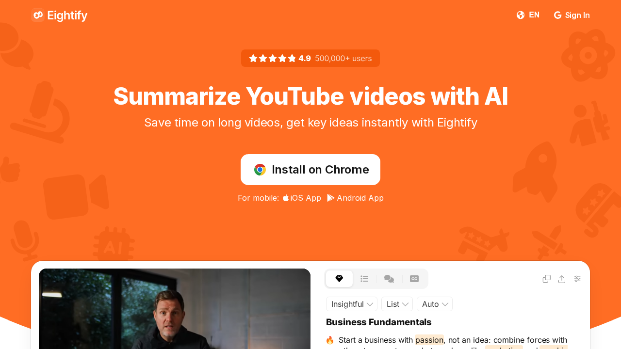 eightify.app screenshot