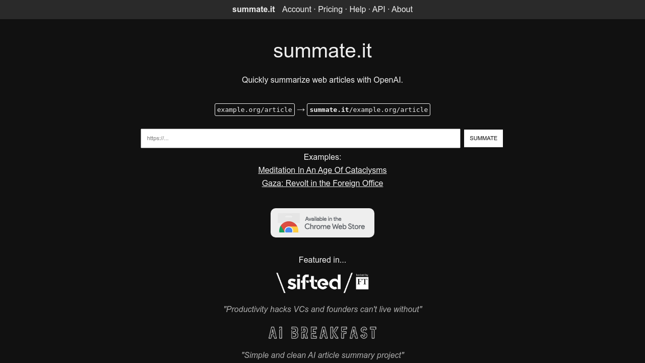 Summate.it screenshot