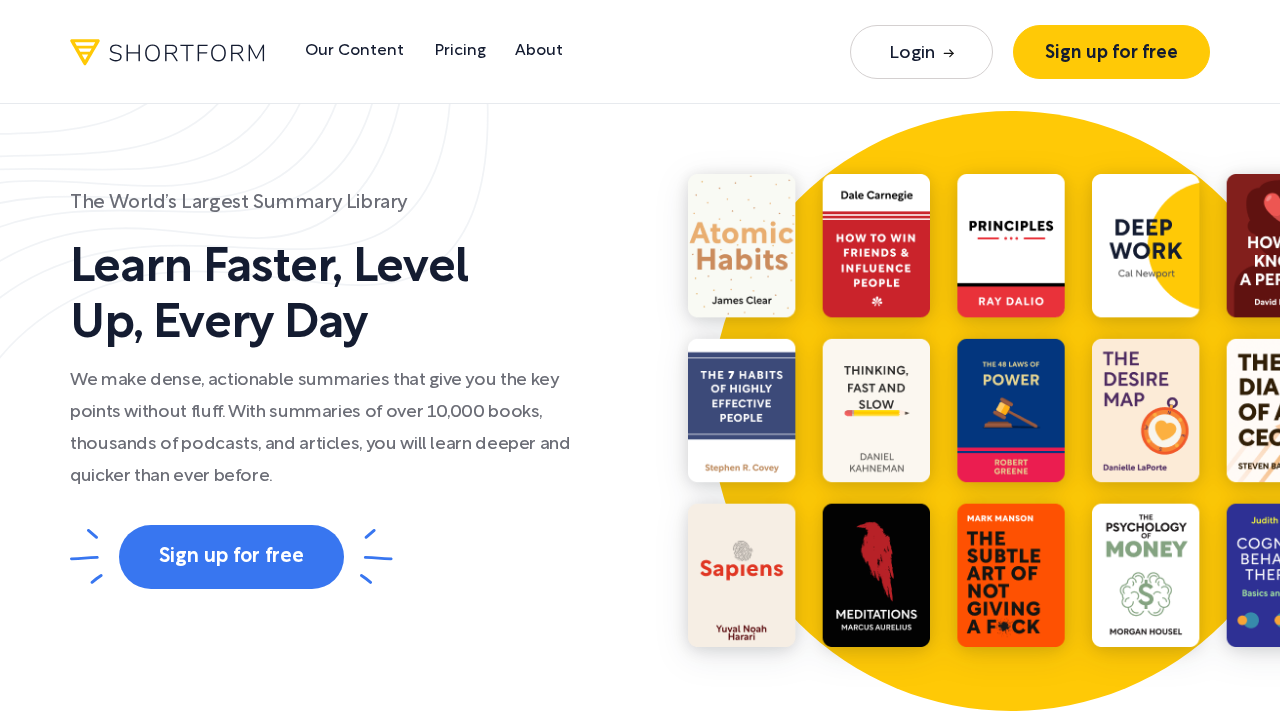 Shortform screenshot