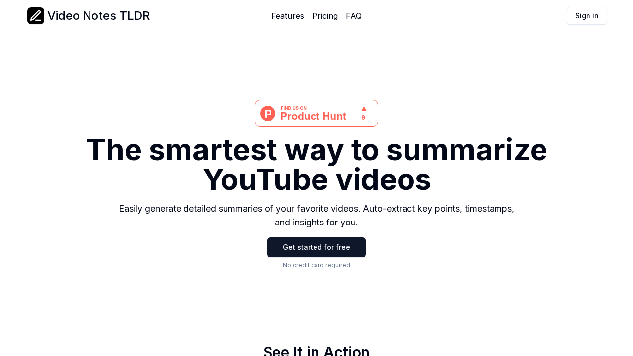 VideoNotes TLDR screenshot
