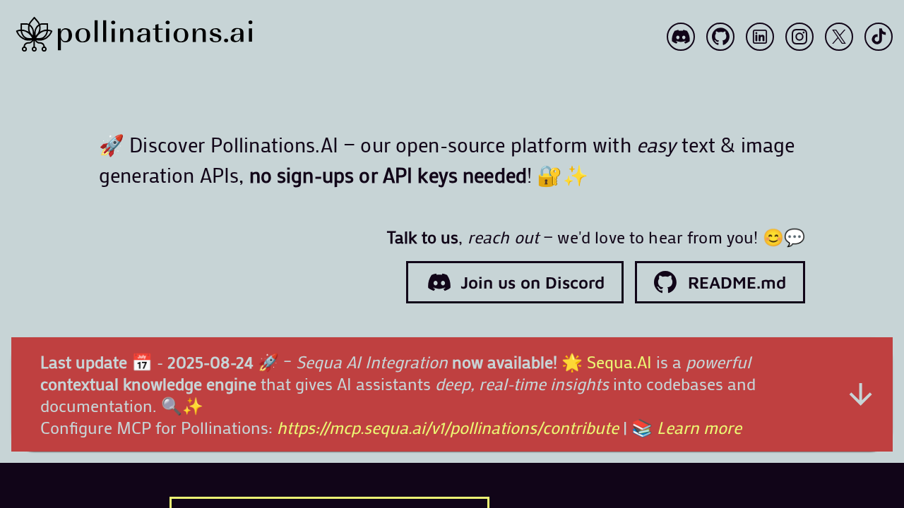 Pollinations screenshot