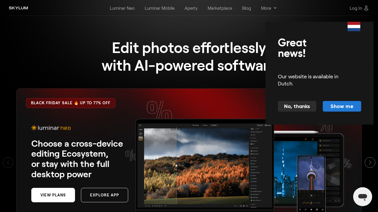 Luminar AI screenshot