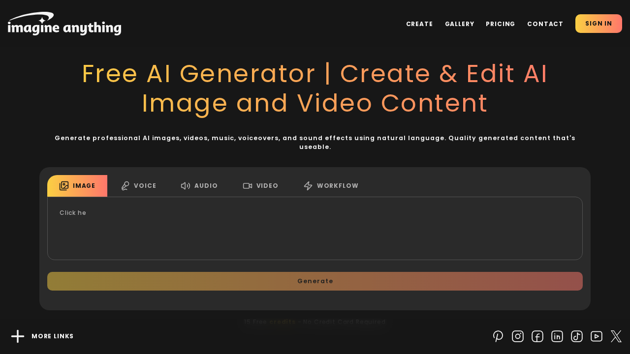 Imagine Anything AI screenshot