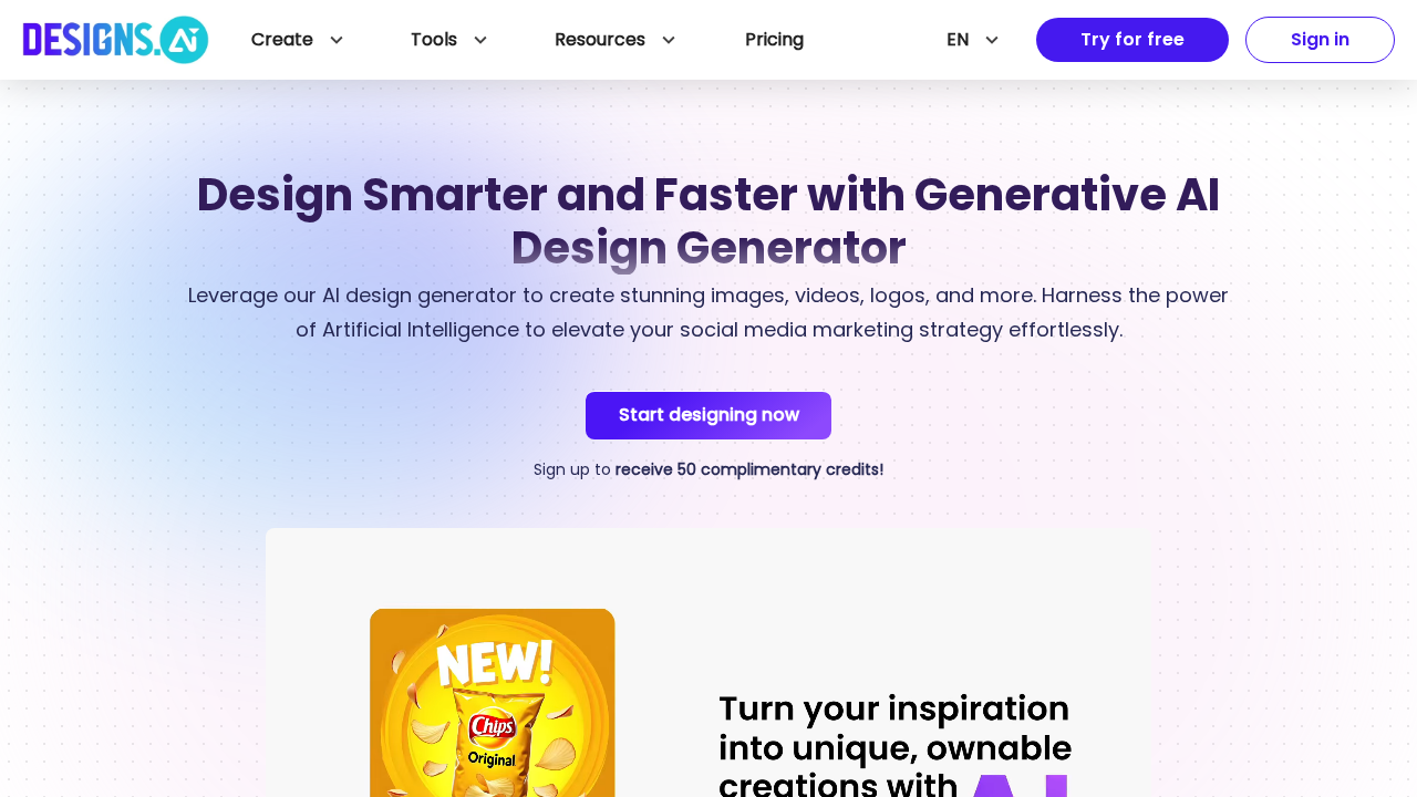 Designs AI screenshot