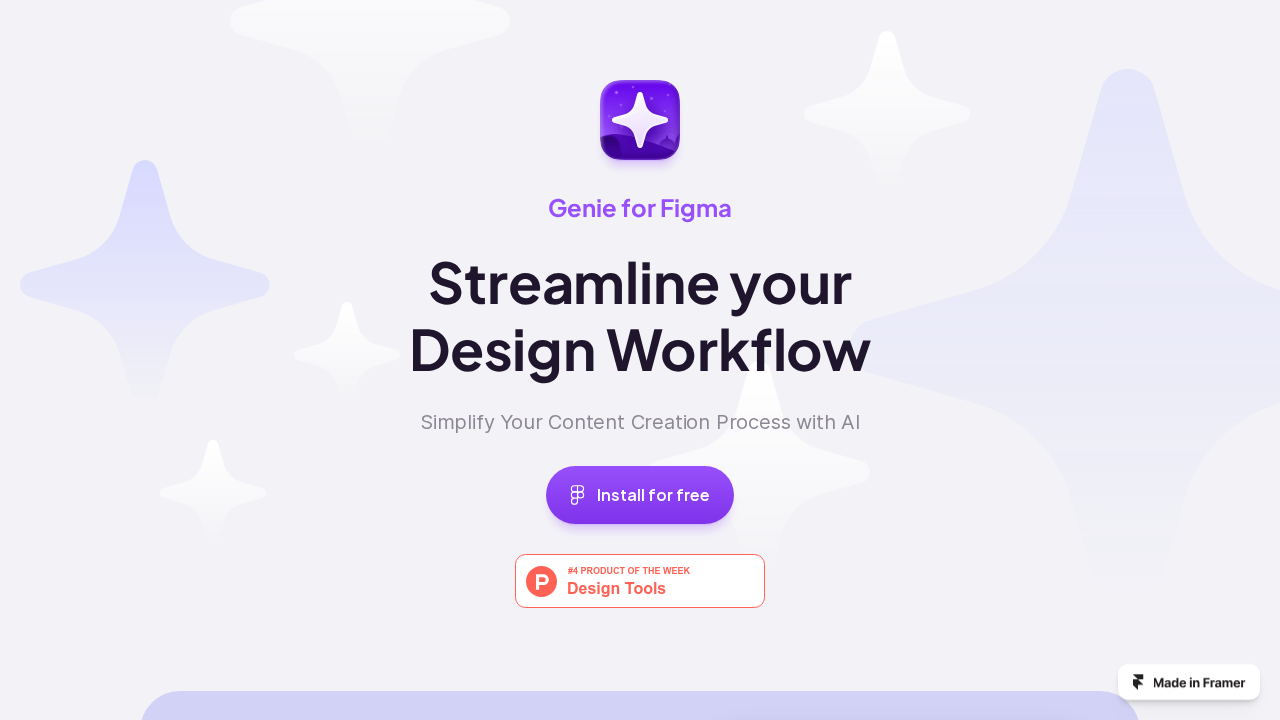 Genie - Figma screenshot